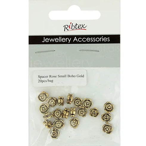 7mm Metal Alloy Flower Shape Spacers (available in 2 colours)
